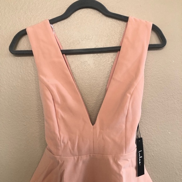 Lulus Simply Joyous Blush Sleeveless Peplum Top Size M - Picture 5 of 16